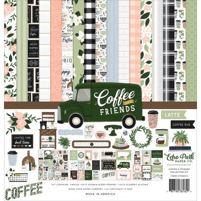 Echo Park Coffee & Friends Designpapier - Collection Kit